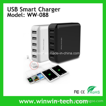 Micro USB Smart Charger with 5 USB Ports for Smartphone and Tablets